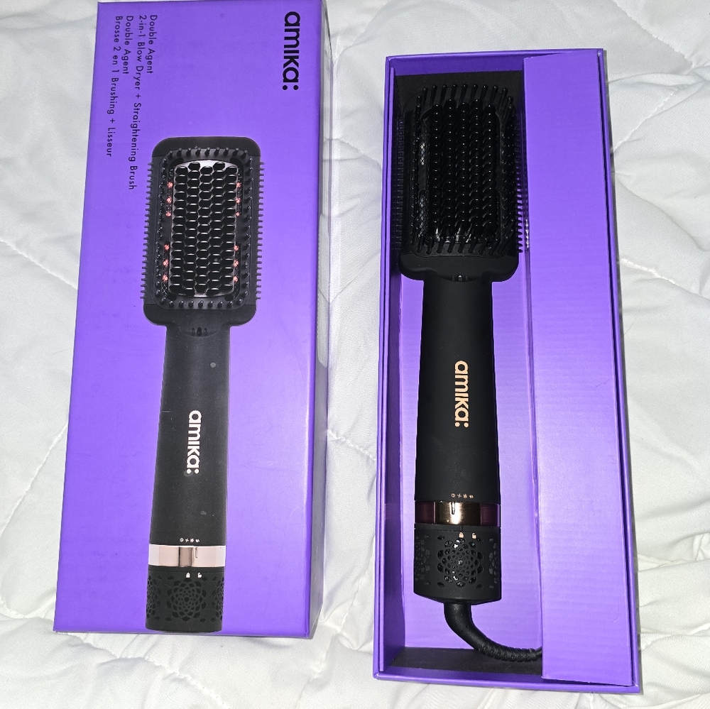 Amica 2 in 1 Blow Dryer Straightening Brush